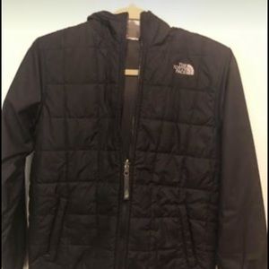 North face reversible hooded jacket